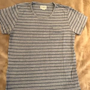 OBEY PROPAGANDA GREY STRIPED SHORTSLEEVED TSHIRT